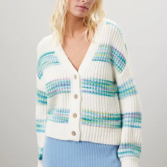 Slate & Willow Stripe Cardigan Sweater - Picture 1 of 10